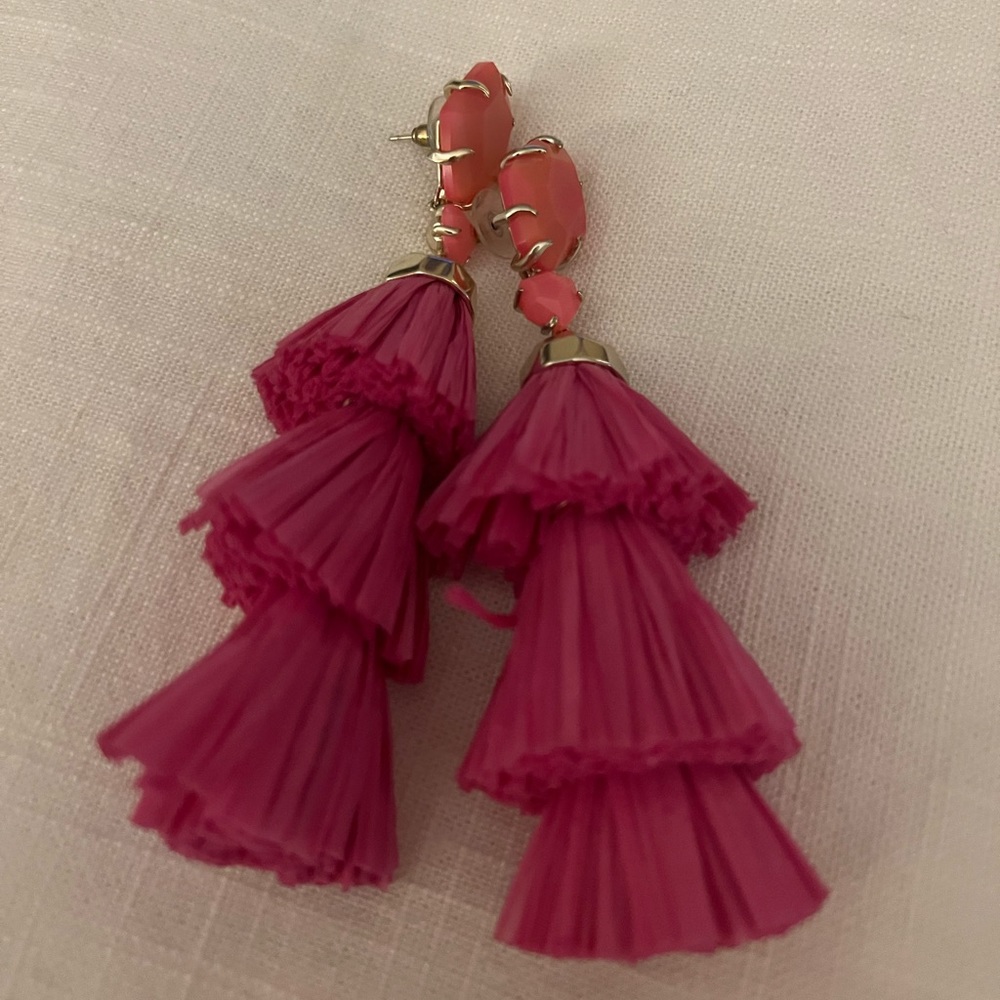 Kendra Scott Denise Tassel Statement Earrings - Pink